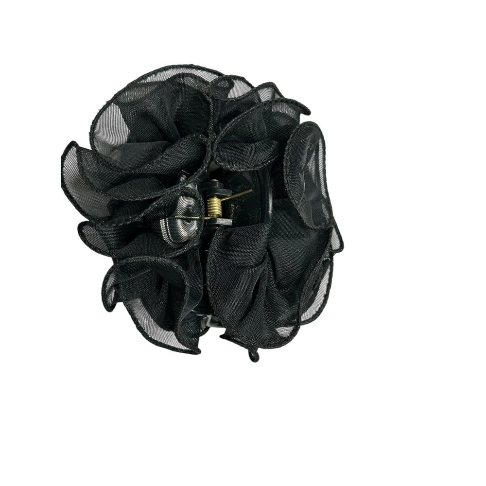 NEW fancy ribbon hair claw clip accessory BLACK‎